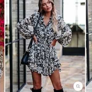 Raleigh Adjustable Balloon Sleeve Dress M